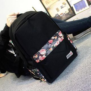 Bag Hub Floral Canvas Backpack