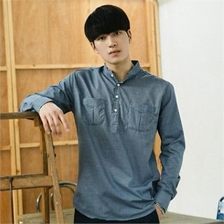 STYLEMAN Long-Sleeve Pocket-Front Henley