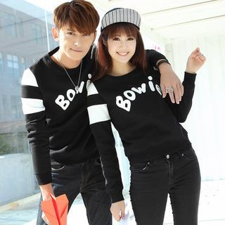 Igsoo Matching Couple Lettering Pullover