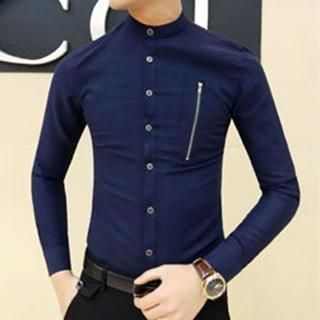 Besto Zip Detail Long-Sleeve Shirt