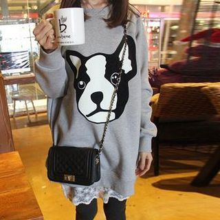 Dream Girl Dog Print Sweatshirt