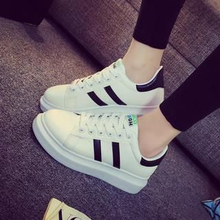 SouthBay Shoes Striped Platform Sneakers