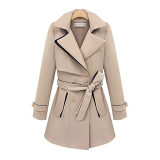 FURIFS Contrast Colour Trench Coat