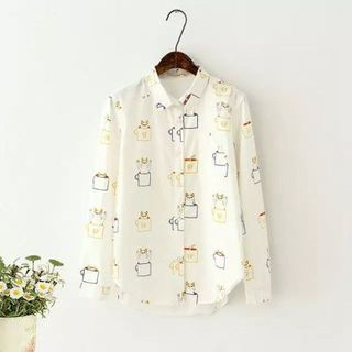 TOJI Long-Sleeve Printed Shirt
