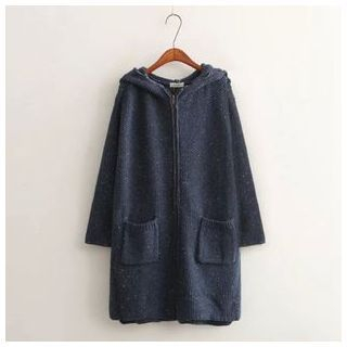 TOJI Hooded Long Knit Cardigan