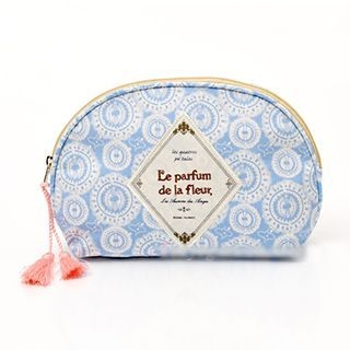 Tokyo Garden Print Embroidered Pouch