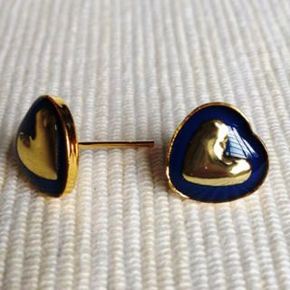 MyLittleThing Resin Heart Earrings (Navy) One Size