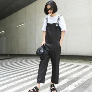 SUYISODA Lettering Jumpsuit