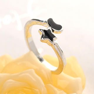 Fit-to-Kill Star And Moon Ring  Silver - One Size