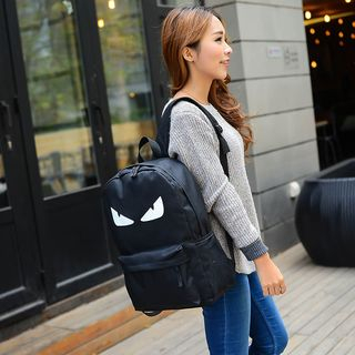 Seok Print Noctilucent Canvas Backpack