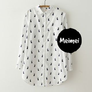 Meimei Rabbit Patterned Shirt