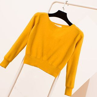 Coralie Cropped Knit Pullover