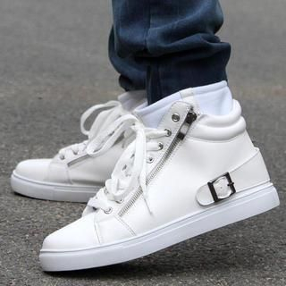 Easy Steps Faux-Leather Zip High-Top Sneakers