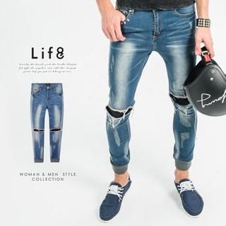 Life 8 Distressed Studded Denim Jeans