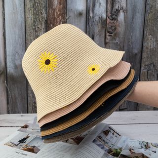 Embroider | Flower | Straw | Sun | Hat