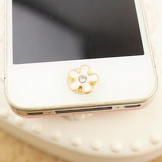 Fit-to-Kill Flower Iphone Button Sticker - White White - One Size