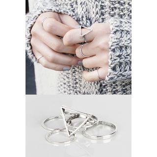 OZNARA Set of 5: Metallic Rings