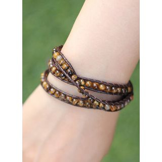 kitsch island Gemstone Faux-Leather Bracelet