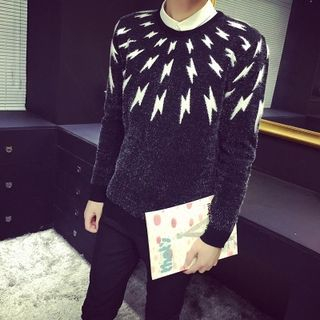 Bay Go Mall Lightning Pattern Sweater