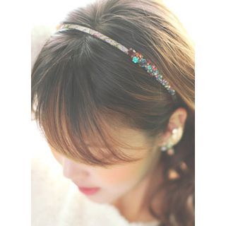 kitsch island Beaded Patterned Hair Band