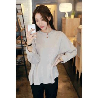 MOROCOCO Buttoned Knit Top