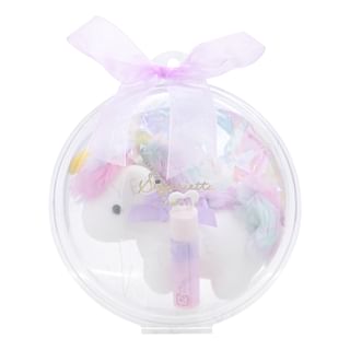 Shobido - Unicorn Lip Balm With Pink Plush Keychain 1 Set