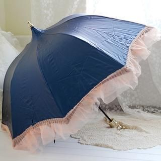 Timbera Chiffon Trim Compact Umbrella