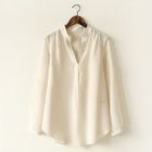 Split-Neck Long-Sleeve Blouse от YesStyle.com INT Split-Neck Long-Sleeve Blouse от YesStyle.com INT