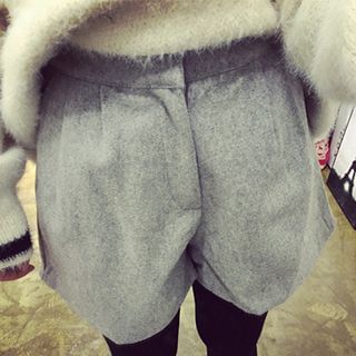 YUKISHU Plain Woolen Shorts