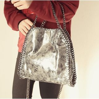 Youshine Faux Leather Chain Shoulder Bag