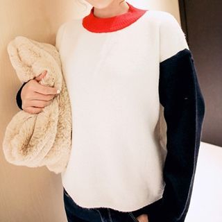 Jolly Club Color-Block Loose-Fit Sweater