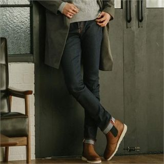 STYLEMAN Stitched Straight-Cut Jeans