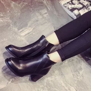 Forkix Boots Block Heel Ankle Boots