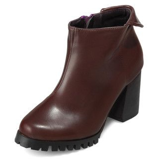 yeswalker Block-Heel Zip Ankle Boots