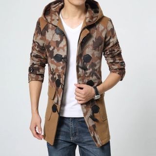 Bay Go Mall Camouflage Hooded Toggle Coat