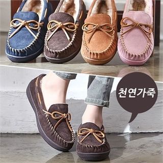 Reneve Genuine-Suede Ribbon Moccasins