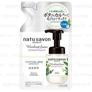 Kose - Natu Savon Select Washing Foam Chamomil & Pear 160ml Refill