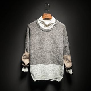 SNAPS Color-Block Sweater