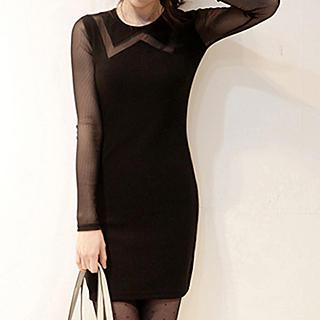 Only Eve Mesh Panel Knit Dress