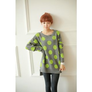 Chuvivi Dotted Dip-Back Sweater