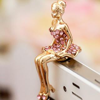 Fit-to-Kill Ballet Girl iPhone Earphone Plug  Pink - One Size