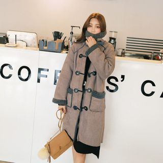 Cherryville Toggle-Button Faux-Shearling Coat