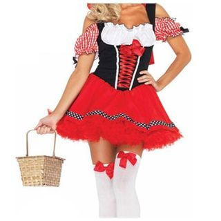 Sexy Romantie Little Red Riding Hood Party Costume