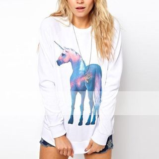 joELLE Unicorn Printed Pullover
