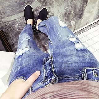 Eva Fashion Distressed Washed Jeans