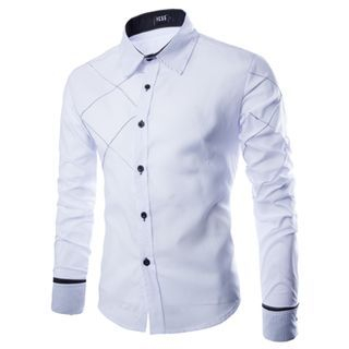 Bay Go Mall Seam Detail Long-Sleeve Shirt