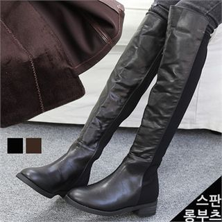 Reneve Elastic-Panel Tall Boots