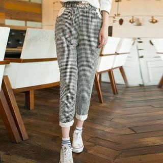 Wimi girls Gingham Cropped Pants