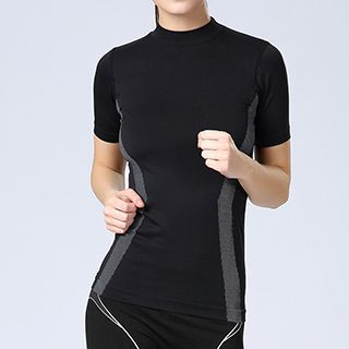 Lady Lily Sports Elastic Short-Sleeve T-shirt