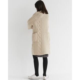 Someday, if Wool Blend Cable-Knit Cardigan
